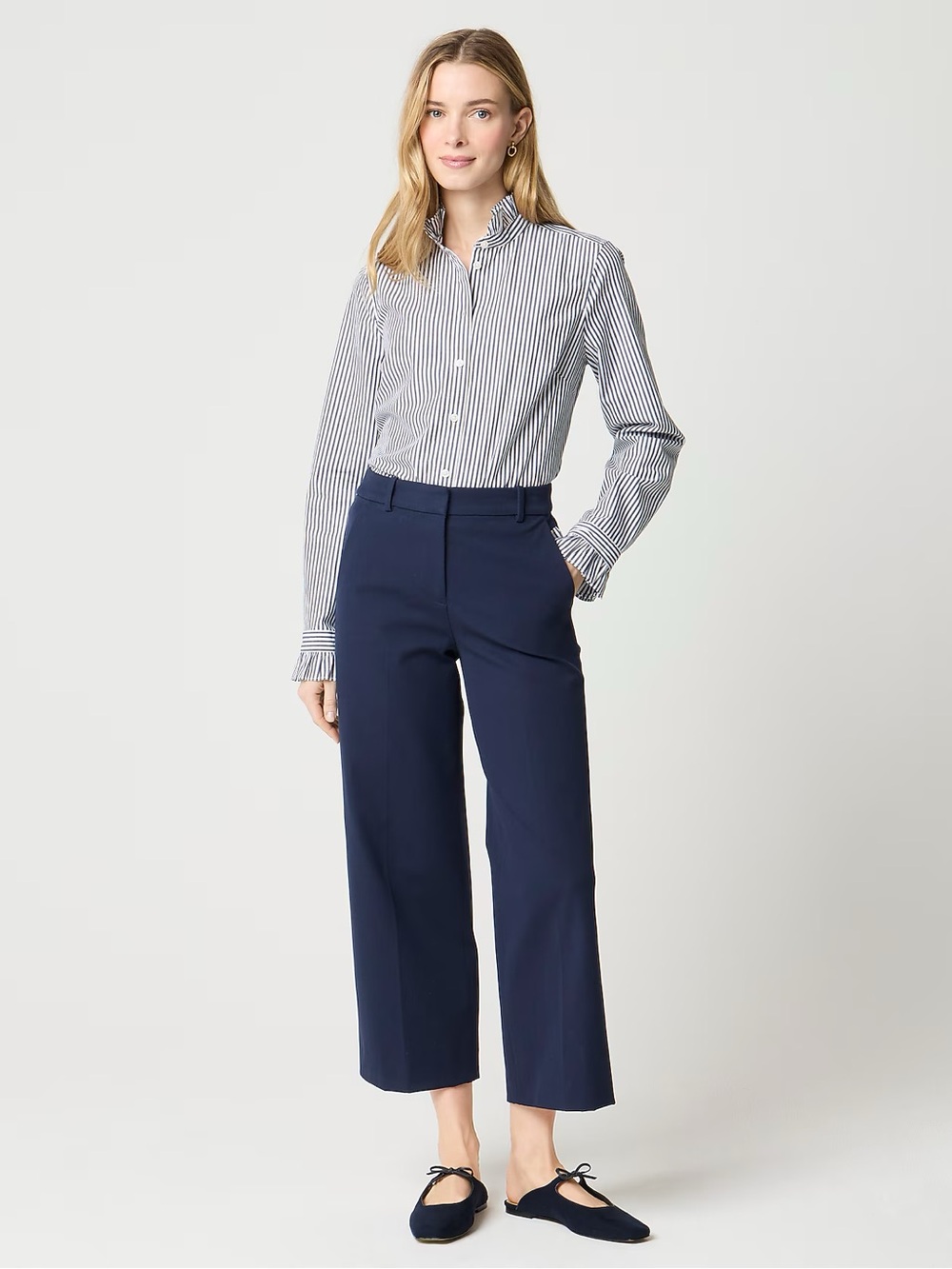 J. Crew Remy Wide-Leg Cropped Pant 4P